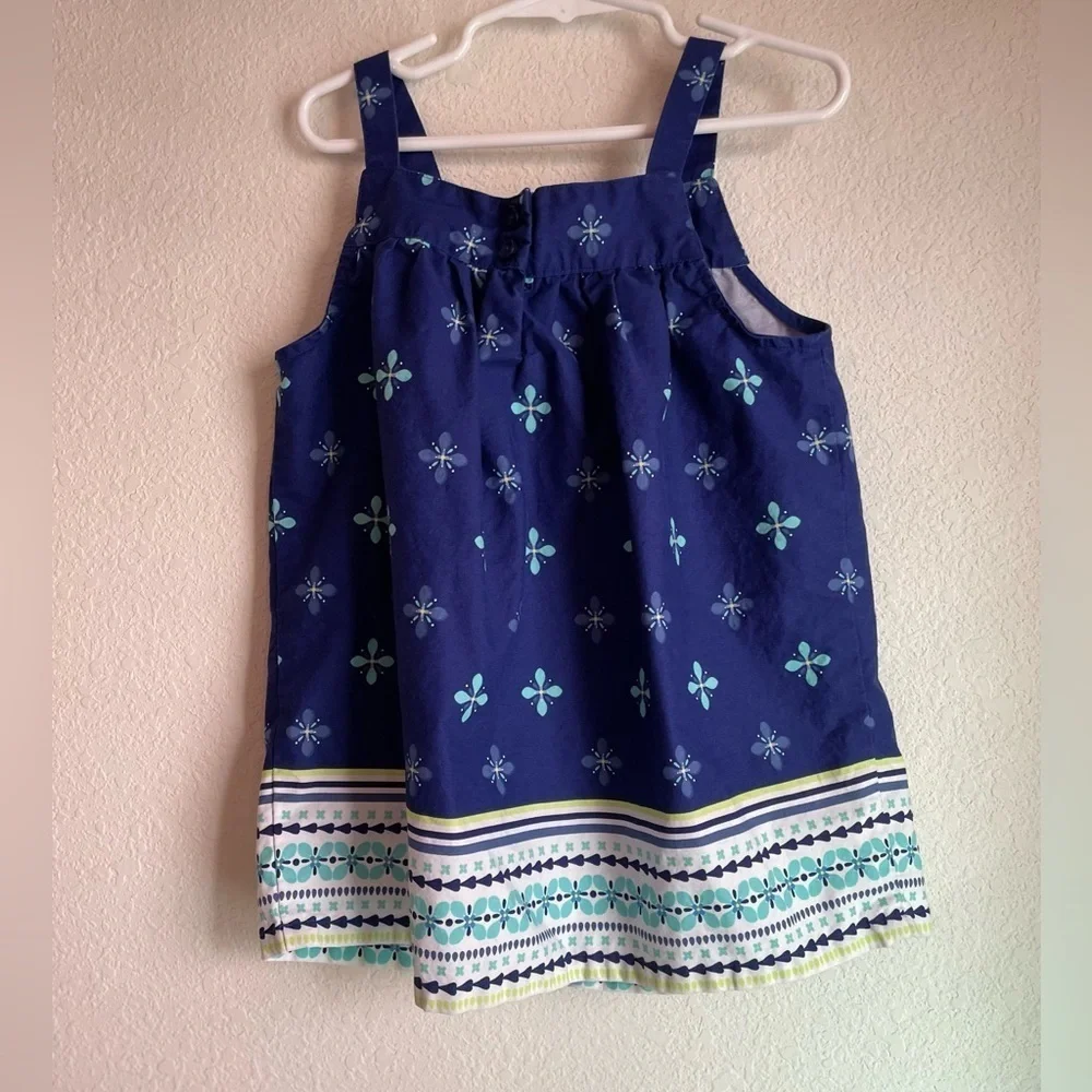 Gymbore Girls Blue Floral Tank Top size 10